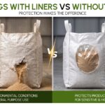 FIBC bags with liner vs without liner showing moisture and contamination protection