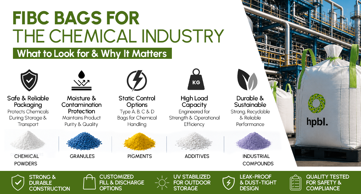FIBC bags for chemical industry with moisture protection, static control and high load capacity