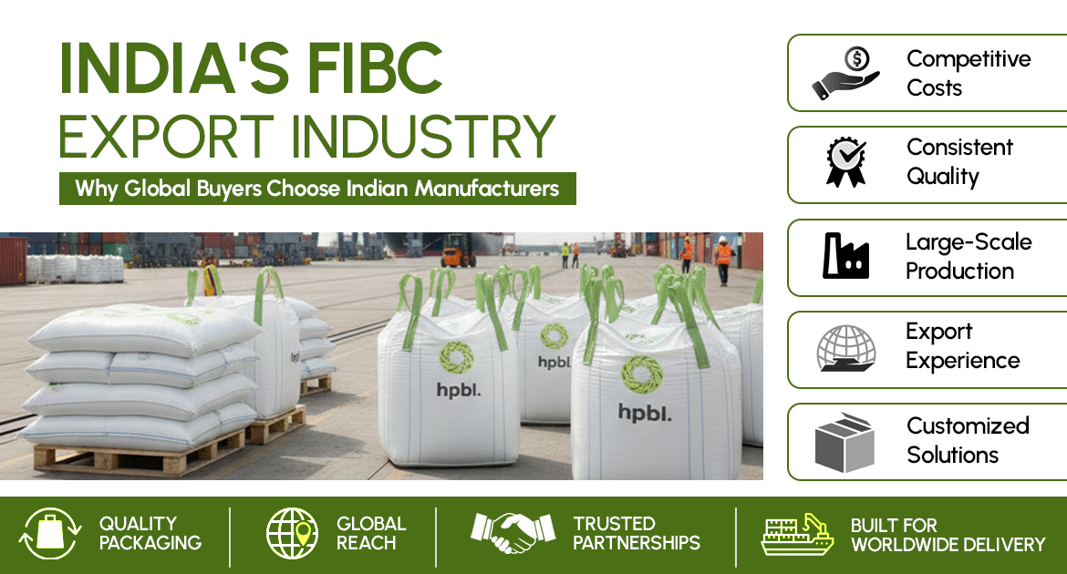 HPBL FIBC bags prepared for export showcasing India's global bulk packaging capabilities