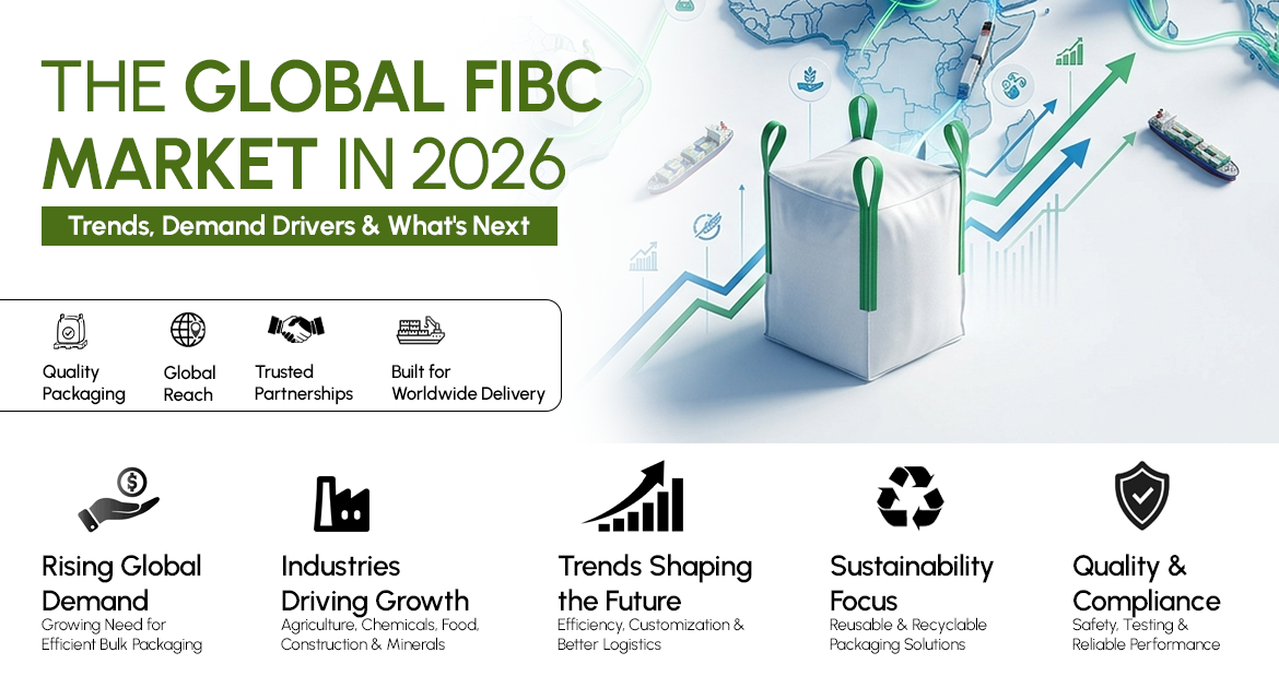 The Global FIBC Market in 2026 highlighting trends, demand drivers, and the future of bulk packaging solutions