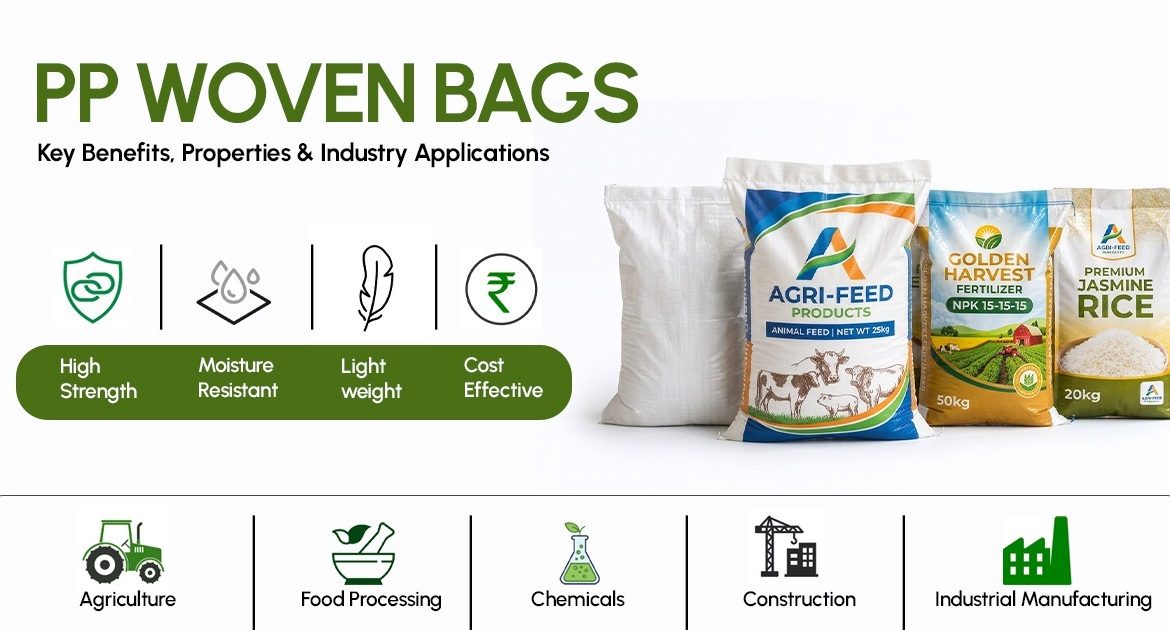 PP woven bags for industrial packaging applications