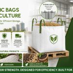 Baffle FIBC bags for agriculture bulk material handling