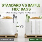 Standard vs baffle FIBC bags showing shape retention and expansion