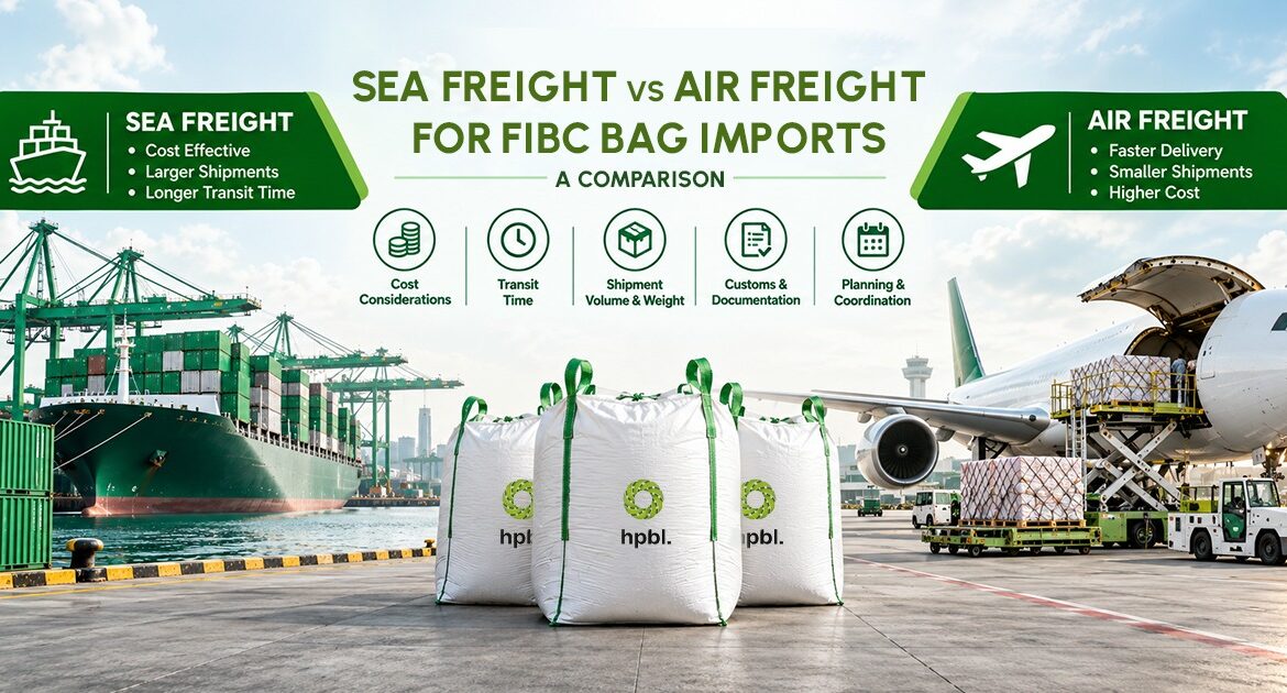 Sea freight vs air freight for FIBC bag imports